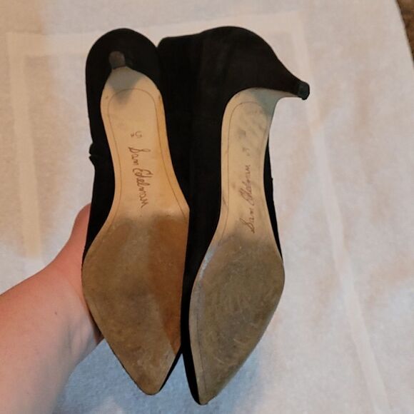 Sam Edelman Kinzey‎ Black Suede Leather Zip Ankle Women Size 5 1/2 - Picture 4 of 8